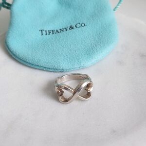 Tiffany & Co. Paloma Picasso Double Heart 925 Silver Ring